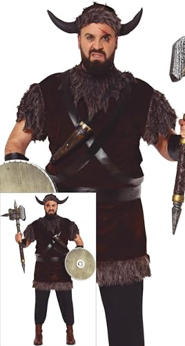 FIESTAS GUIRCA Wikinger Kostüm Herren Set mit Tunika, Gürtel, Stirnband