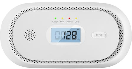 Kohlenmonoxid Melder mit LCD Display, austauschbarer Batterie CO-Sensor CO Melder Tragbarer CO Warnmelder für Zuhause Reisen