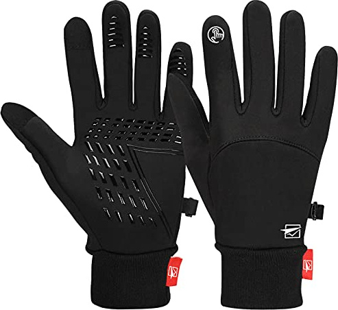 Cevapro Fahrradhandschuhe Warme Winterhandschuhe wasserdichte Touchscreenhandschuhe Winddichte Laufhandschuhe rutschfeste