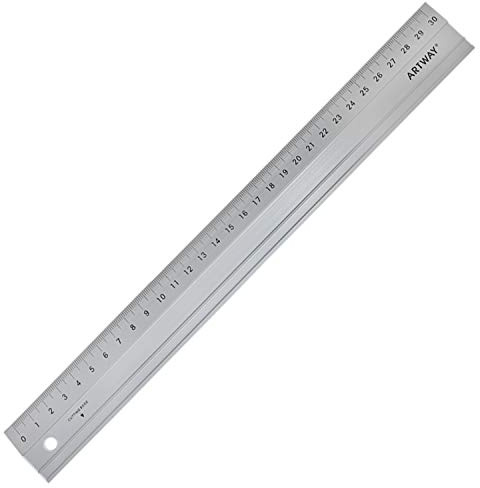 Artway - Aluminium-Lineal mit Schneidkante - 30 cm