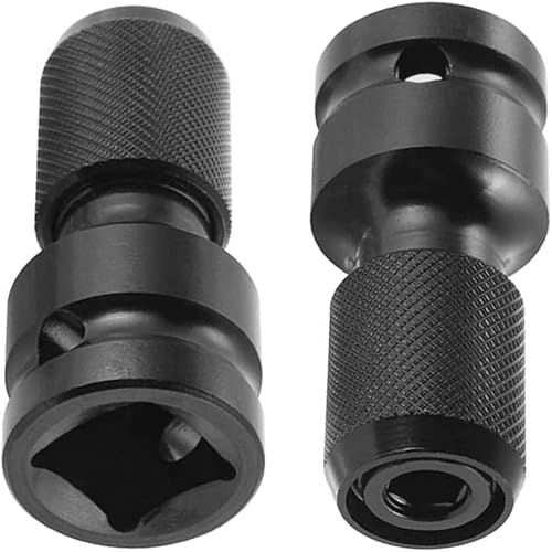 SPEACOUR 2 Stück Stecknuss-Adapter Satz 1/4 Innensechskantadapter 1/2 Schlagschrauber-Adapter Schnellspannadapter Sechskantschaft Adapter Schlagadapter mit Konverter für Schlagschrauber Ratsche