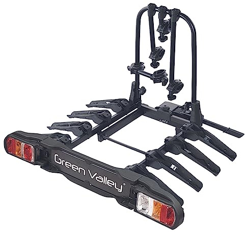 VDP eBike Fahrradträger für Anhängerkupplung Fahrrad Heckträger Radträger - Discovery 4 - für 4 Fahrräder - 60kg Zuladung - am Fahrzeug klappbar - kompaktes Faltmaß - TÜV