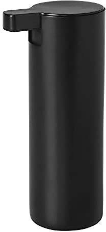 blomus Seifenspender MODO | Black | 5L x 7B x 16H cm | 165ml | Handseifenspender Black | Pumpspender aus Edelstahl | Gummierte Unterseite