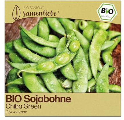 Samenliebe BIO Sojabohnen Samen | japanische Edamame - Chiba Green - samenfestes BIO Saatgut