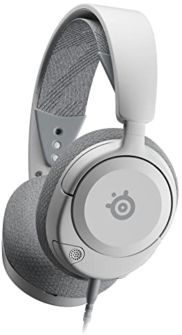 SteelSeries Arctis Nova 1 - Multi-System Gaming-Headset – Hi-Fi-Treiber – 360° Surround-Sound – AirWeave Memory Foam-Ohrpolster – Mikrofon mit Geräuschunterdrückung –PC, PS5, Xbox -Weiß