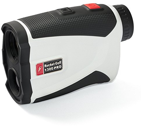 Golflaser.de - Birdie Pro White - Golf Laser Entfernungsmesser by RocketGolf - 1300m, FlagFinder, Vibration - Wasserabweisend, Golf Rangefinder, Jagd, Laser Klasse 1