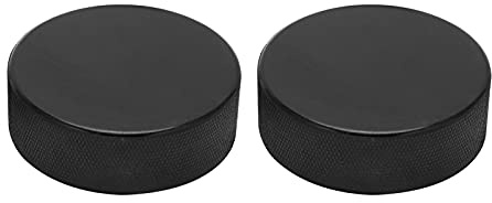 bizofft EIS-Pucks, Übungs-Hockey-Pucks Glatte Verschleißfestigkeit Elastischer Vollgummi für Eishockey
