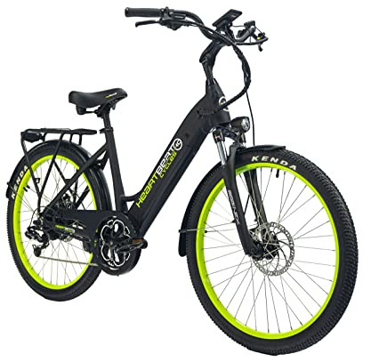 Highphoria Elektrofahrrad City E-Bike 26 Zoll für Damen, 25 km/h Tiefeinsteiger Elektrische Fahrrad mit Bafang-Motor 250W, 8 Gang Schaltung Pedelec