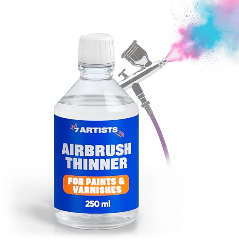 7 Artists Airbrush Thinner 250 ml – Acrylfarben Verdünner für Gleichmäßiges Sprühbild | Airbrush Farben Acrylic Medium & Bindemittel | Diluieren ohne Qualitätsverlust