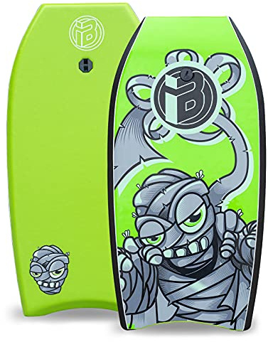iBOARD Bodyboard 41 inch, Grünes, Leichtes Bodyboard mit EPS-Bezug, Premium-Leine und Handschlaufe, Surfen für Kinder und Erwachsene