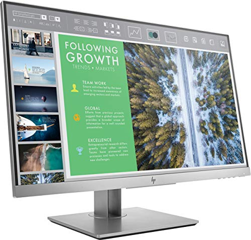 HP EliteDisplay E243 (23, 8 Zoll/Full HD) Business Monitor (HDMI, DisplayPort, VGA, USB 3.0, Pivotfunktion, Reaktionszeit 5ms, 60Hz) Schwarz