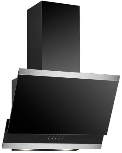 Bomann Dunstabzugshaube 60 cm | Umluft & Abluft | Energieeffizienzklasse B | leise | Abzugshaube mit 3 Leistungsstufen | inkl. Montagematerial | Schwarz | DU 7610 G