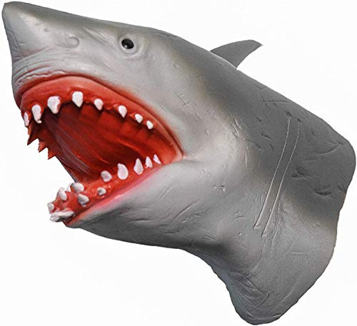 Yolococa Hai Handpuppe Realistischer Tierkopf aus Weichem Gummi Geschenke Spielzeug für Kinder Shark Puppets