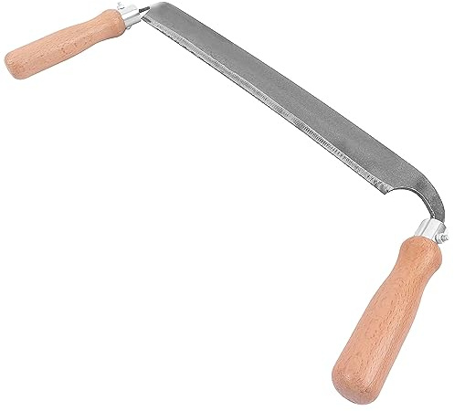 Bauster® Zugmesser 28 cm Klinge – Schäleisen 350 mm Gesamtlänge | Profi Ziehmesser für Holz, Entrindung & Grünholzbearbeitung | Geschmiedetes Werkzeug mit Holzgriffen
