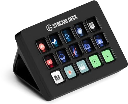 Elgato Stream Deck MK.2 – Studio-Controller, 15 Makrotasten, auslösen von Aktion in Apps und Software wie OBS, Twitch, YouTube und anderen, für Mac und PC
