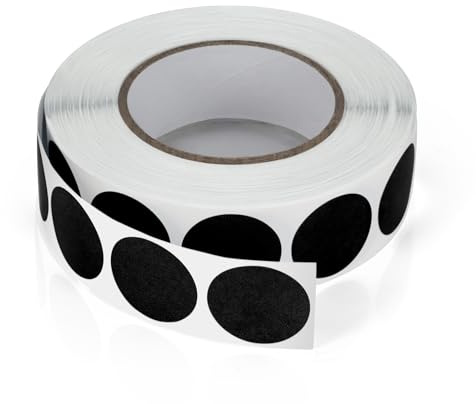 Runde Aufkleber 19mm Schwarz Selbstklebend Rolle Kleine Klebepunkte Etiketten Farbkodierung Kreise Sticker Wetterfest 1000 Stück