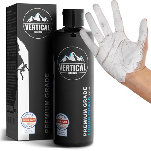VERTICAL FELLOWS Liquid Chalk - DERMATEST sehr gut - Flüssigkreide zum Klettern Bouldern Gewichtheben Crossfit - Flüssiges Magnesia zum Turnen