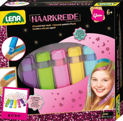 Lena 42536 Fashion Set Haarkreide,6 Jahre to 99 Jahre