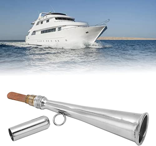Aramox Nebelhorn Boot Edelstahl 35 mm 176 mm Tragbar Manuell | Lufthorn Signalpfeife, Zubehör für Yacht, Ersatzteil für Notfall