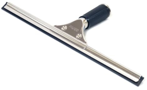 GBPro Edelstahl Fensterwischer, Abzieher (profi fensterabzieher) mit doppelseitiger rubberen verwijderblad, Gummilippe 35 cm