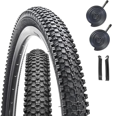 2er Pack MTB-Reifen 26 Zoll faltbar (26x1.95) – Inkl. 2 Butyl-Innenschläuche mit Schrader-Ventil (32mm) – Ersatzreifen für Mountainbike & Trekking