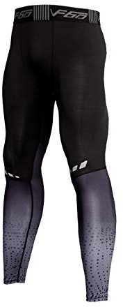 Muscle Alive Herren Yoga Kompressionsunterwäsche Leggings Strumpfhose Trainieren Hosen Fitnesshose Grundschicht Kühl trocknen Schwarz Grau M