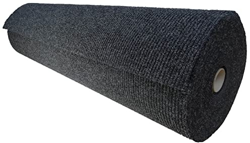 Meterware Autoteppich (Auskleide-Teppich für Fahrzeugboden, Kofferraum, etc) Robust anthrazit, Zuschnitt (2m breit / 1,5m lang)