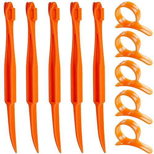 Senhai Orange Citrus Peelers, Set von 10 Kunststoff Frucht Zitrone Hautentferner Slicer
