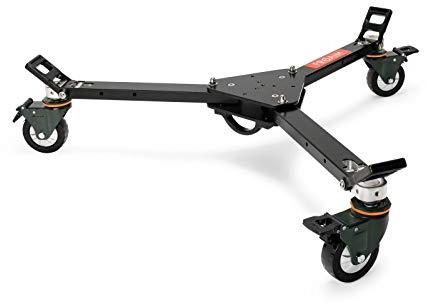 PROAIM Lineo Tragbarer Videokamera-Boden-Dolly - Robuster professioneller Studio-Dolly für Stative mit doppelten Spikes - Unterstützt eine Nutzlast von 500 kg / 1100 lb (P-PRT-D)
