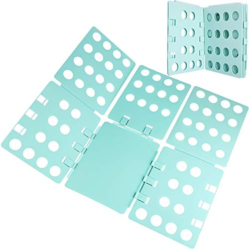 AMAYGA Kleidung Faltbrett,Kleidung Falter, Wäschefaltbrett, Hemdenfalter,T-Shirt Falthilfe,Erwachsene Kleider Hosen Wäsche T-Shirt Organizer,Nordisches Grün