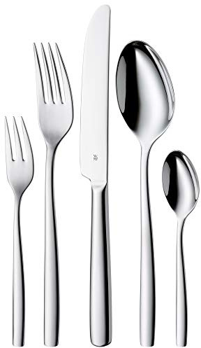 WMF Palma Besteckset 30-teilig für 6 Personen – Edelstahl 18/10 Cromargan poliert, glänzend und rostfrei – hochwertiges Essbesteck mit Monobloc-Messer, spülmaschinenfest, langlebig und edles Design