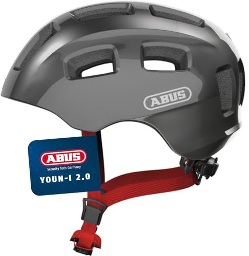 ABUS Fahrradhelm Youn-I 2.0 - mit Licht für Kinder, Jugendliche und junge Erwachsene - für Mädels und Jungs