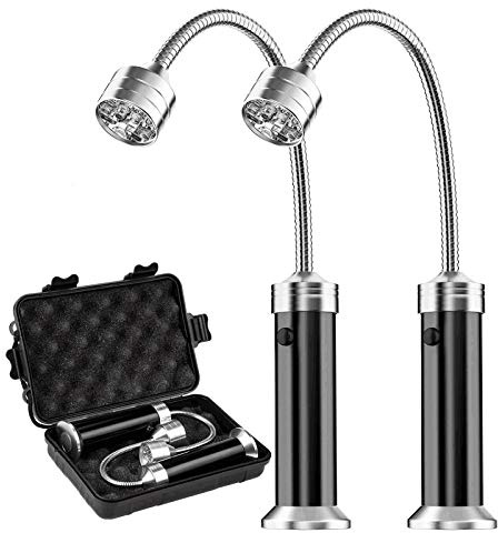 Grill Licht, Magnetische Grilllampe BBQ Licht Set Outdoor Grill Lichter BBQ Zubehör Arbeitslampe, Batteriebetrieben, 360 Grad Drehwinkel 2 Pack, Schwarz