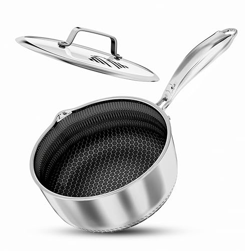 INTIGNIS Stielkasserolle 18 cm mit Deckel 2 L 3-lagig Edelstahl Induktion