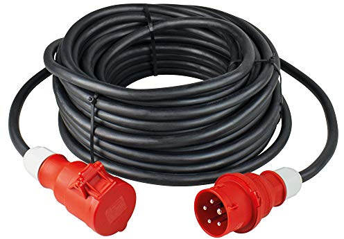 as - Schwabe Starkstrom Verlängerungskabel 25 m H07RN-F 5G2,5-400V/16A/ca. 11kW - Verlängerungsleitung Baustelle - 5-polige, robuste CEE Verlängerung für Außenbereich - IP44 - Made in Germany, 61015