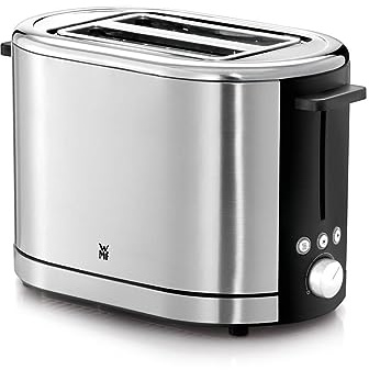 WMF Lono Toaster 2 Scheiben Edelstahl, Doppelschlitz Toaster für große Toastscheiben mit Brötchenaufsatz, 2 Scheiben, XXL-Toast, 7 Bräunungsstufen, 900 W, edelstahl matt