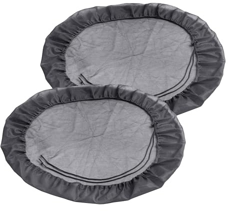 Meister Regentonnen-Netz - Ø 105 cm - 2 Stück - Verstellbare Kordel - Reißfest & witterungsbeständig - Polyester/Laubschutz-Netz/Regentonnenabdeckung / 9960500, Schwarz