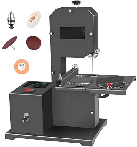 GJBMXSM Bandsäge Holzbandsäge Holzsäge Tischsäge Säge inkl. 2 Sägebänder | 230 Volt | 800 Watt | max. Durchlasshöhe: 70 mm | max. Durchlassbreite: 90 mm