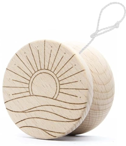 YoyoFactory Boho Yo-Yo – Holz Anfänger Trick-JoJo, Made in EU – Natur | Handgefertigt aus nachhaltiger Buche, umweltfreundlich. Geschmeidig responsive, Reisegröße, Schnur.