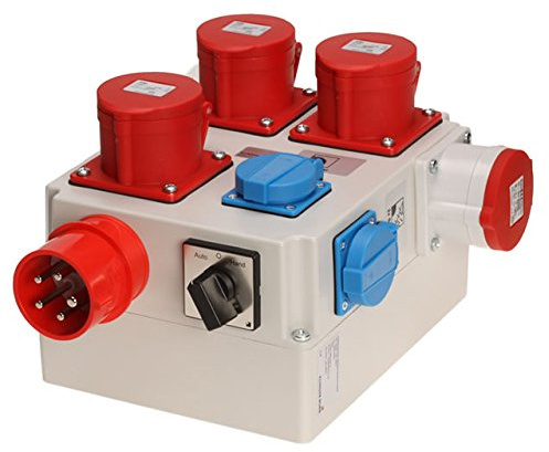 Einschaltautomatik 3Ph-400V / 230V – Wahlschalter Hand-0-Auto | Für Absaugung – Kragenstecker 16 A