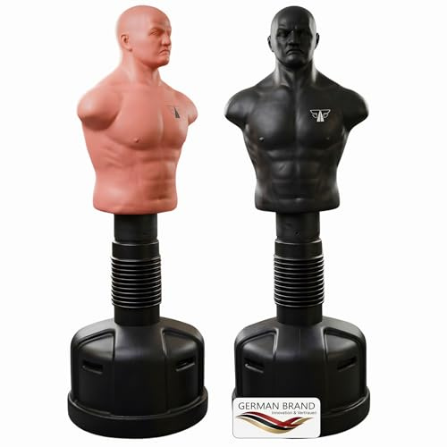 FOX-FIGHT Law Box Dummy Boxdummy Standboxsack Boxpuppe Höhenverstellbar 153-178cm / schwarz