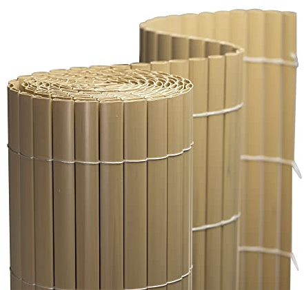 jarolift PVC Sichtschutzmatte Standard Sichtschutz Garten Balkon Terrasse Sichtschutzzaun Balkonverkleidung Zaunblende, 80 x 300 cm, (H x B), Bambus