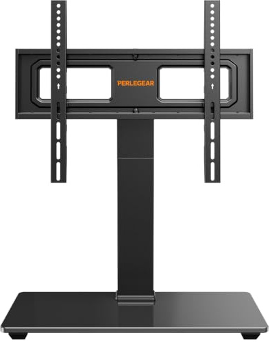 Perlegear TV Ständer für 32–70 Zoll, Universeller Schwenkbarer TV Stand, Höhenverstellbare Tischplatte Fernsehständer mit Neigung, TV Standfuss hält bis zu 40 kg, Max VESA 400x400mm, PGTVS26