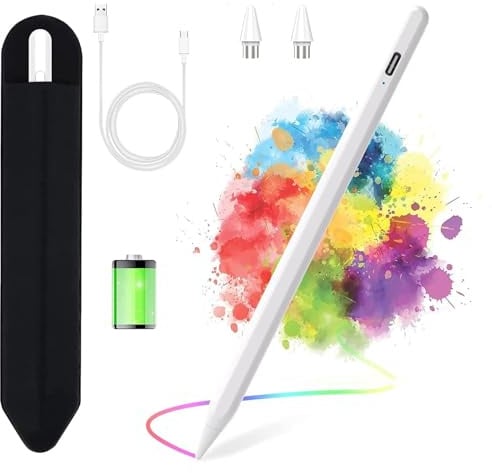 KARFUN Tablet Stift für Android&iPhone, Verbesserte Präzision | Stylus Pen Kompatibel mit Samsung/Huawei/Lenovo/XiaoMi Tablet, 15 Min Schnellladeleistung, Neigungssensitivität (Weiß)