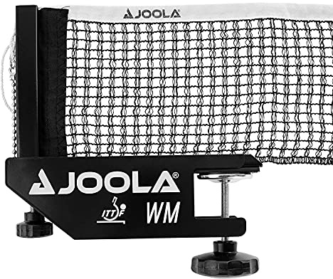 JOOLA Tischtennisnetz TT-Netzgarnitur WM ITTF Zulassung für Wettkämpfe - Höhenverstellbar mit Feststellschraube, Schwarz, 183 cm x 15,25 cm