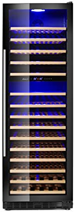 HENDI Weinkühlschrank, mit 2 Zonen, Getränkekühlschrank, Platz für 160 Flaschen, 447L, 220-240V, 150W, 595x685x(H)1795mm