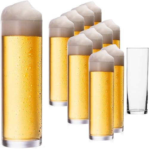 IMPERIAL glass Kölschgläser aus Glas Set 12-Teilig 200ml (max. 250ml) Kölschstangen 0,2L Bierstangen Bierglas Spülmaschinenfest
