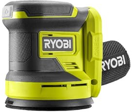 RYOBI 18 V ONE+ Akku-Exzenterschleifer RROS18-0, 125 mm Schleifteller, 2,5 mm Schwingkreis, Effiziente Farbentfernung, Kompatibel mit Werkzeugsystemen