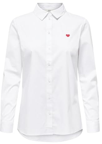 JDY Damen Jdymio L/S Embroidery Shirt WVN Noos Jdymio L/S Embroidery Shirt WVN Noos (1er Pack)