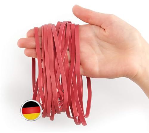 50 große Gummibänder rund – 5 mm breit, elastisch & stabil – aus Naturkautschuk – wiederverwendbar & langlebig – Gummiringe für Haushalt, Büro & Garten